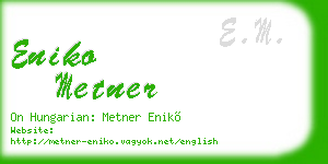 eniko metner business card